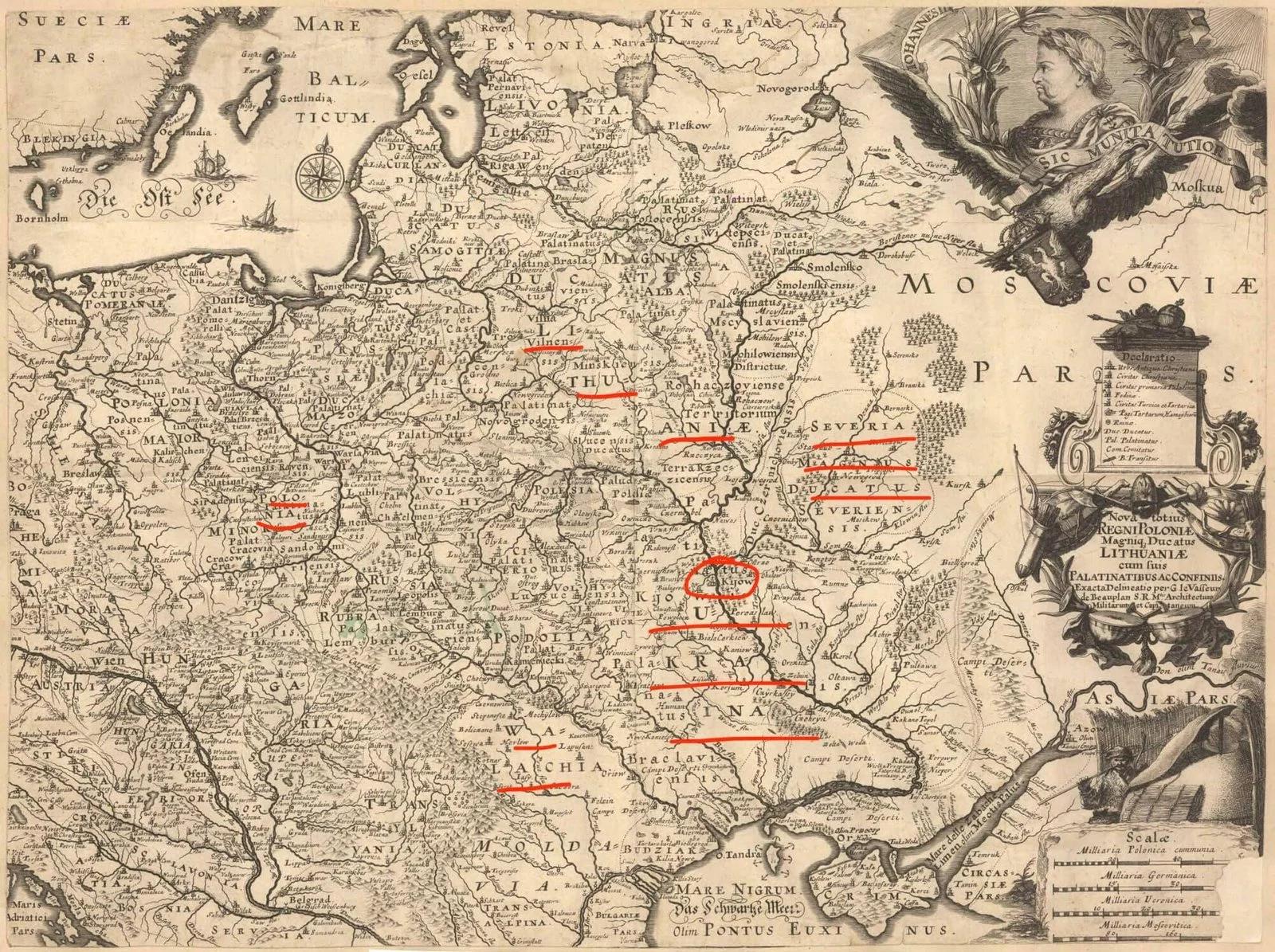 Україна на мапі 1652 року, підписана “Ukraina”